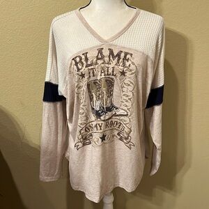 🐎 LN Sable Sky brand women's long sleeve shirt